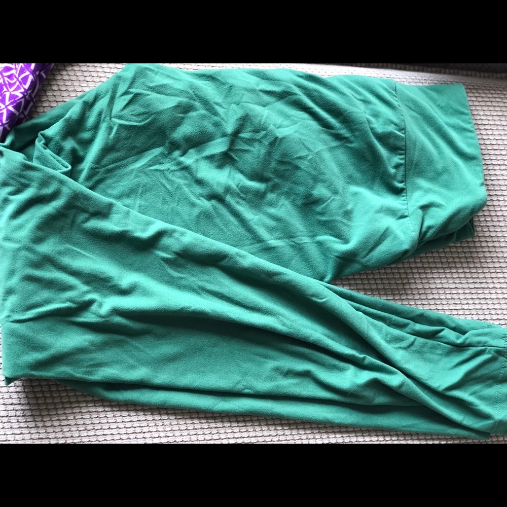 Fall green leggings